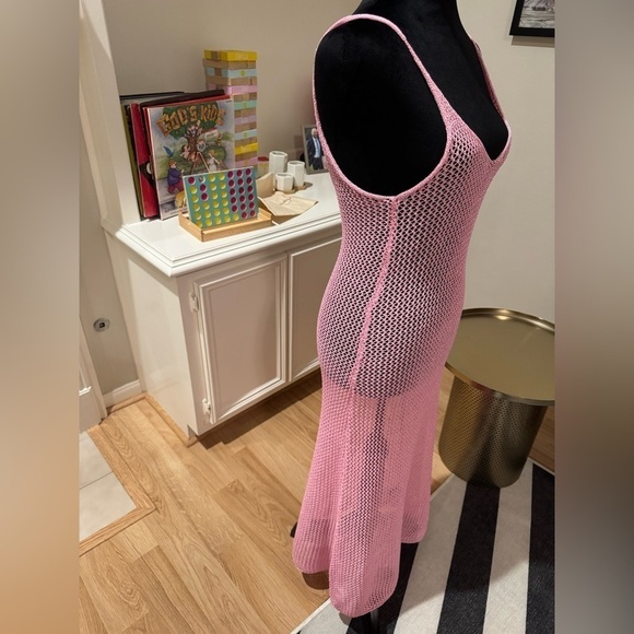 DODO BAR OR Metallic Pink Crocheted Corin Midi Dress Size IT40 US4 NWT - Picture 3 of 9